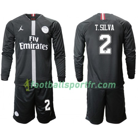 Tenue Paris Saint Germain T.SILVA 2 Jordan Noir Enfant Troisieme 2018-2019 Maillot de Foot ML Tenue Paris Saint Germain T.SILVA 2 Jordan Noir Enfant Troisieme 2018-2019 Maillot de Foot ML